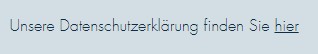 Ansicht verlinkter Text auf der Seite Datenschutzerkl&auml;rung bei Wix