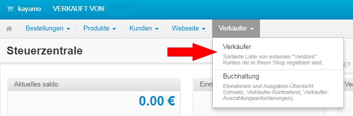 Auswahl Verk&auml;uferkonto kayamo.eu