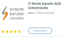 Auswahl des Plugins IT-Recht Kanzlei AGB-Schnittstelle bei Shopware