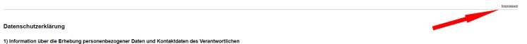 Datenschutzerkl&auml;rung inkl. Impressum als Hosting-Link