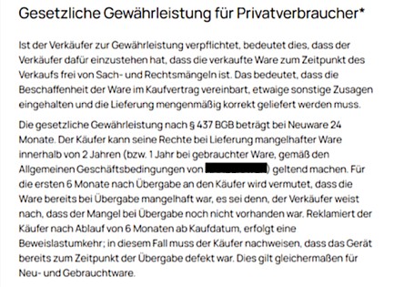 Irref&uuml;hrende Information zur Beweislastumkehr