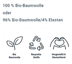 Irref&uuml;hrende Werbung mit Bio-Baumwolle- und Recycling-Logo
