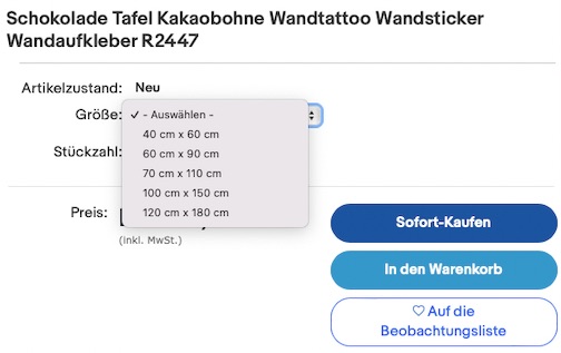 Variantenartikel eBay 1