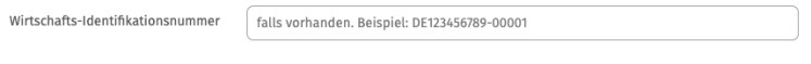 Wirtschafts-Identifikationsnummer
