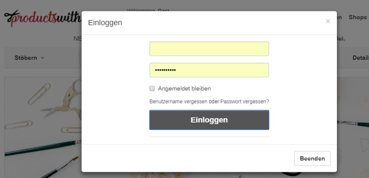 productswithlove H&auml;ndler-Anmeldung